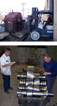 Large gearbox receiving and inspection